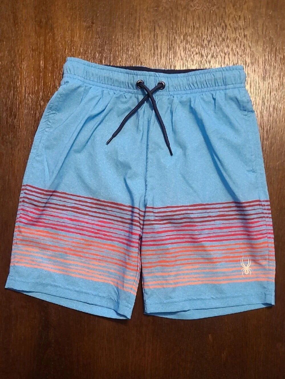 Spyder Light Blue Swim Trunks  - Boy's Small 7/8
